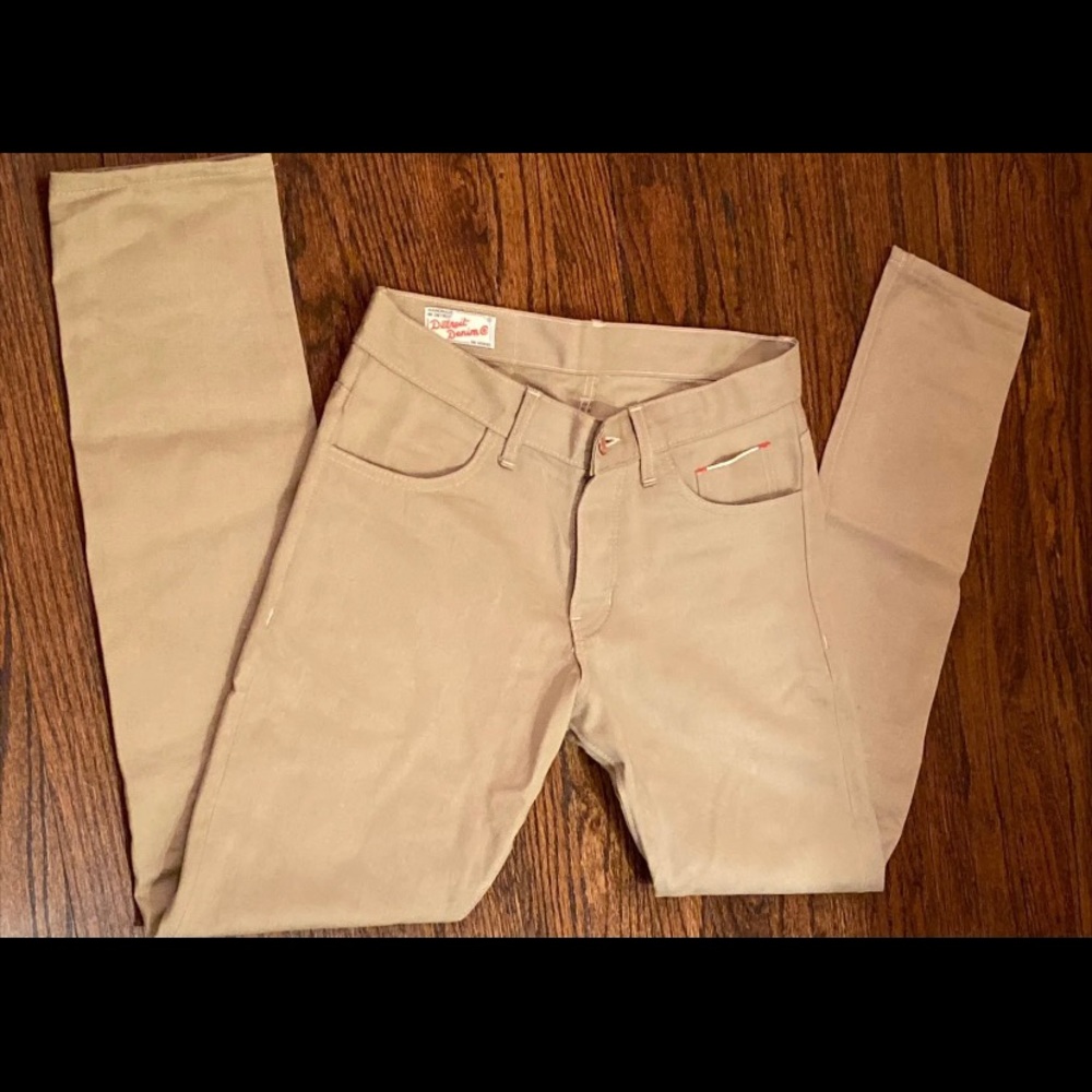 Detroit Denim Tan khaki Jeans 33 x 32 33x32